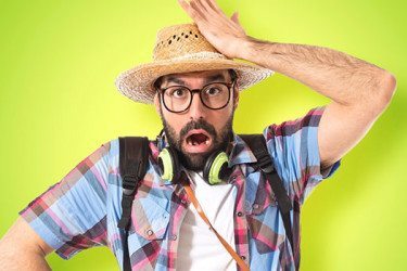 Man listening to music with headphones