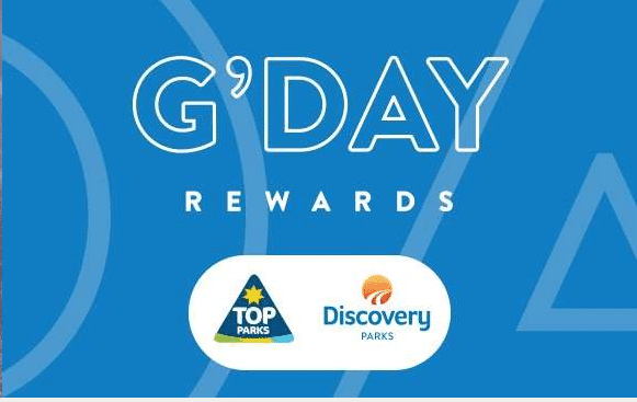 G'day Rewards with Discovery and Top Parks Logo
