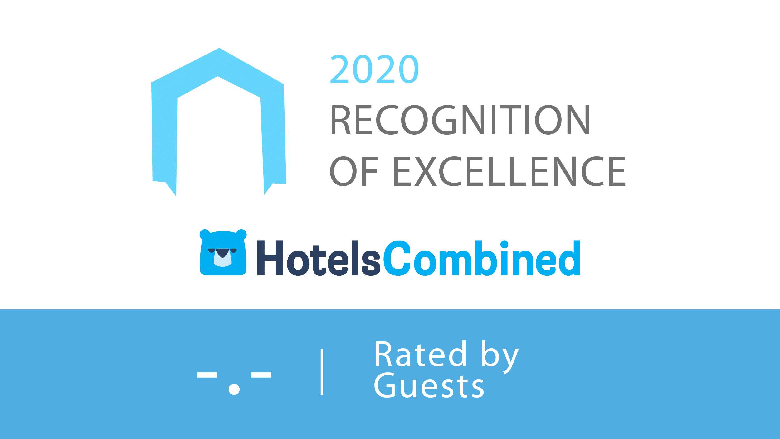 HotelsCombined Award - 2020 Recognition of excellence award