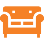 Orange lounge icon