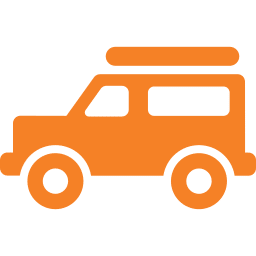Orange all terrain vehicle icon
