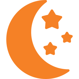 Orange moon (night stays) icon