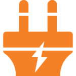 Orange plug icon