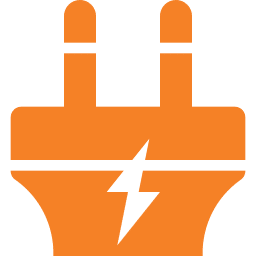 Orange plug icon