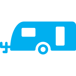 Blue caravan icon