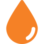 Orange droplet icon