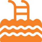 Orange pool with a ladder icon