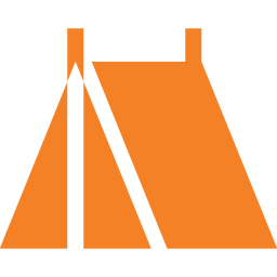 Orange tent icon