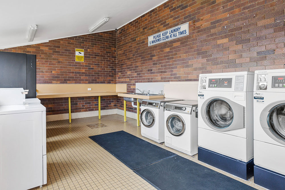 Laundry at the amenities block at Brisbane Holiday Village