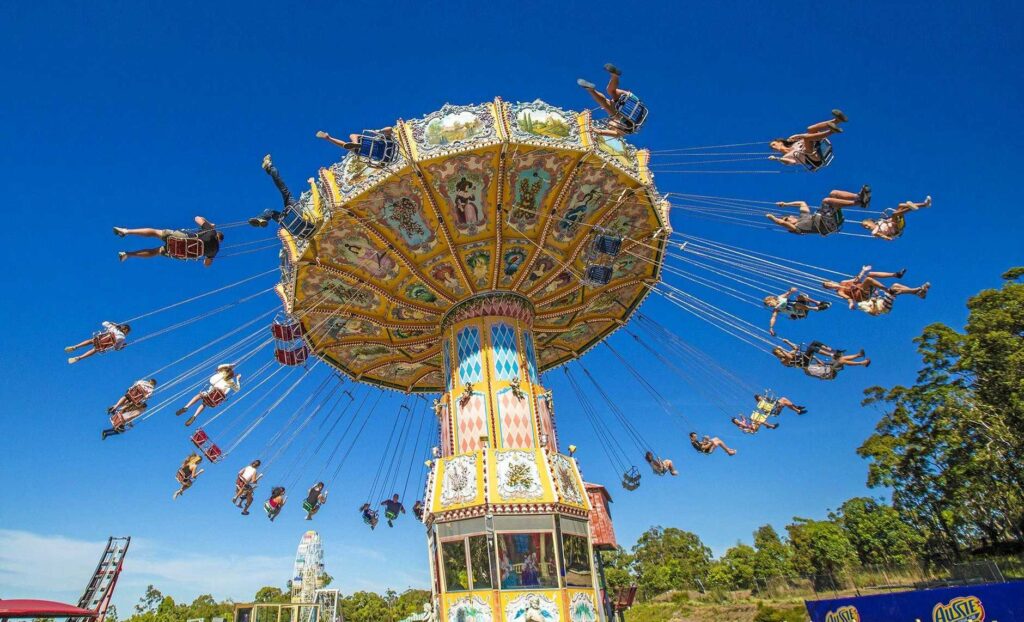 Giant swing ride at Aussie World in the Sunshine Coast