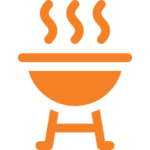 Orange BBQ icon