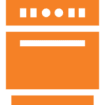 Orange dishwasher icon