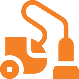 Orange vacuum cleaner icon