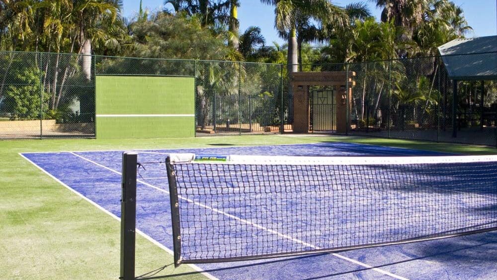 Tennis court area at Brisbane Holiday Village