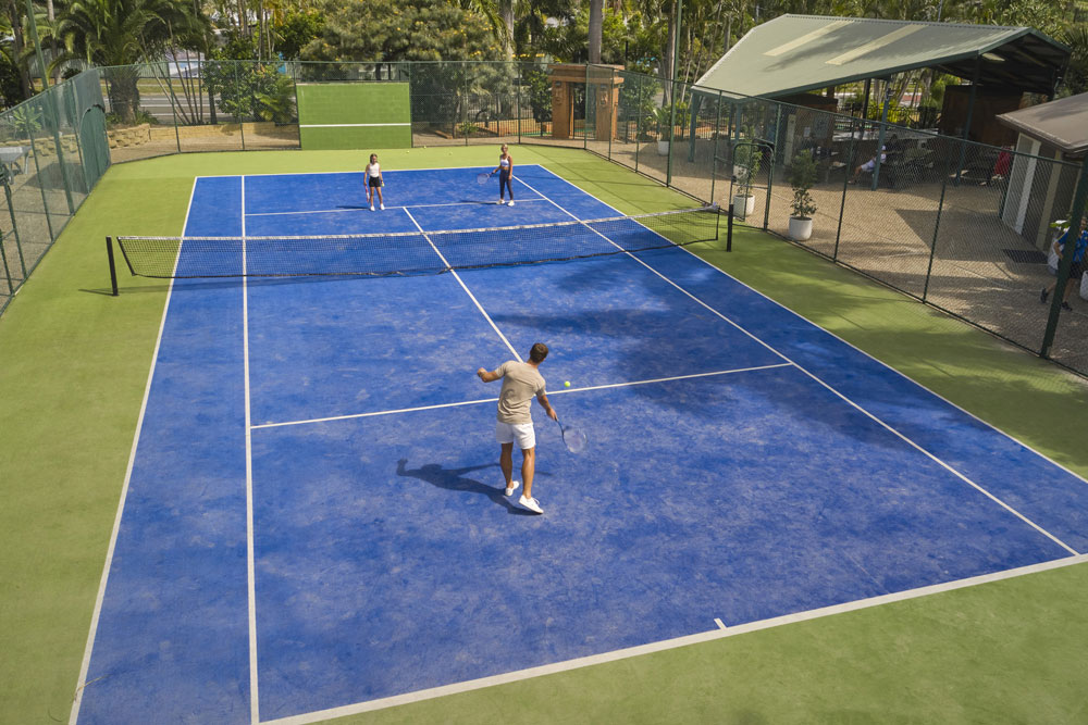 Brisbane Holiday Village's Full Size Tennis Court