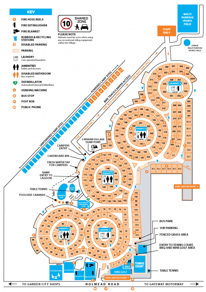 Brisbane Holiday Village Map